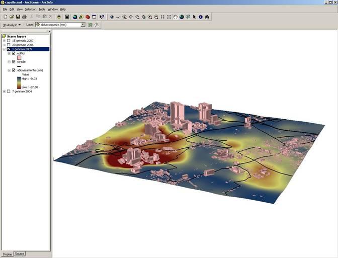 Animazione 3D della subsidenza nell