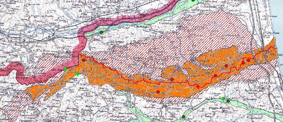 REGIONE ABRUZZO Bacino del Vibrata: esempio di zona vulnerabile coincidente con una zona di