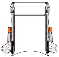 Principio di funzionamento di una clip meccanica Operating principle of a mechanical clip Corpo / Body Ghiera / Ring nut Guarnizione / Seal Ruotando la ghiera di colore arancio, il corpo interno