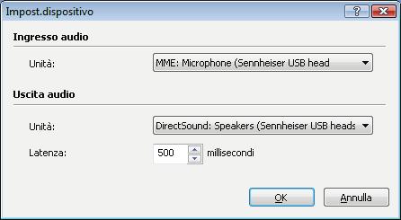 Avvio del programma 2.2.3 Impostazione dispositivo Nella finestra Impost. dispositivo di Nero SoundTrax è possibile specificare le impostazioni per l'ingresso e l'uscita audio.