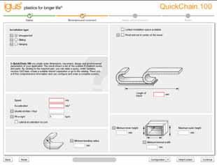 Stabilisci i dati d inserimento inserendo prima il peso o seleziona i cavi igus chainflex.