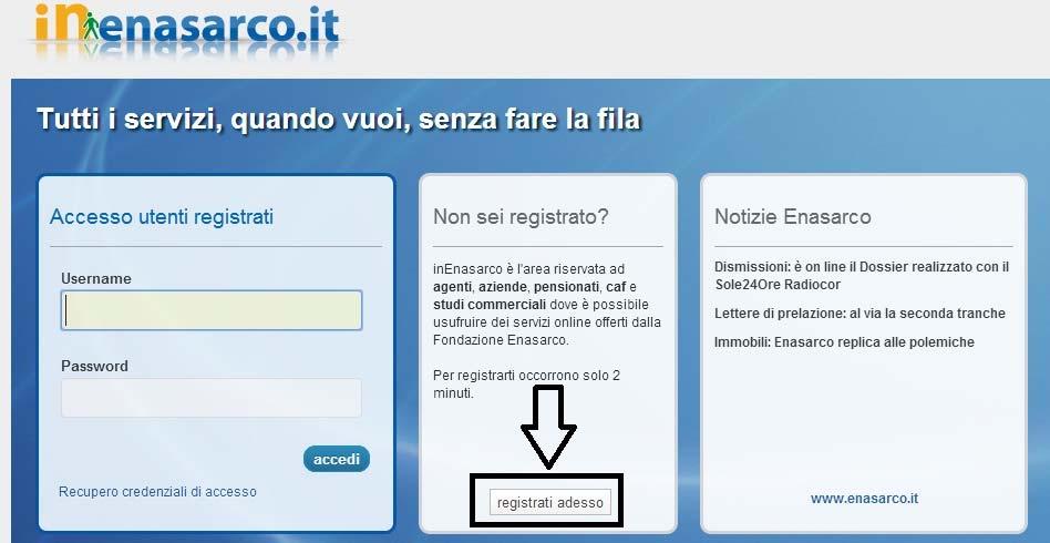 Accedi al sito www.enasarco.it 2.