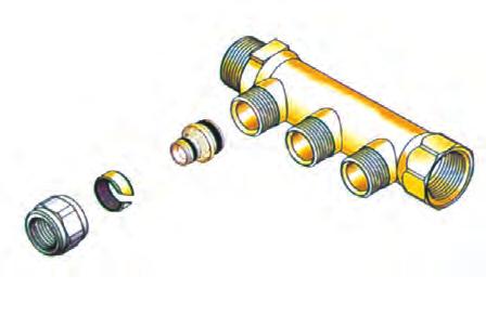 3,95,5 375 5 uscite M / 3,95 39 ADATTATORE NICHELATO PER MULTISTRATO A STRINGERE Connector Core for multilayer pipe a 393