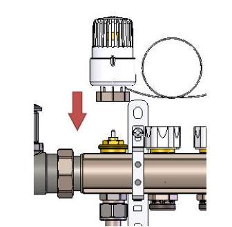 Diagramma di portata Collegamenti elettrici Termostato di sicurezza: Collegare il termostato come nello schema a lato riportato ricordando che: - Morsetto C: entrata comune; - Morsetto 1: apre il