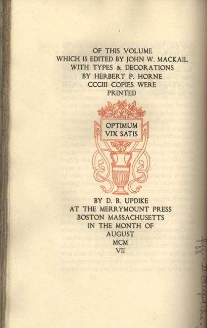 Il COLOPHON contiene, generalmente, il nome dello stampatore, il luogo e la