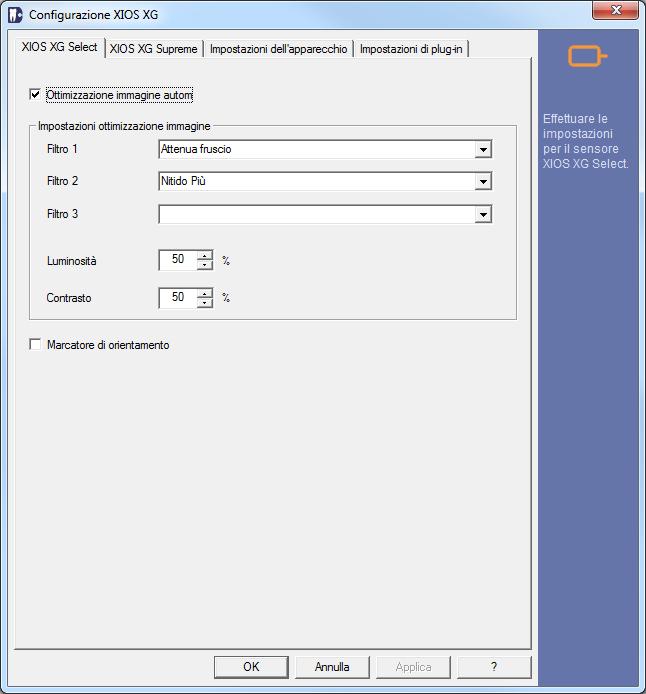 Sirona Dental Systems GmbH Manuale per l'utente Plugin SIDEXIS per XIOS XG 3 Configurazione 3.1 Richiamo della finestra di dialogo di configurazione 3 Configurazione Configurazione 3.