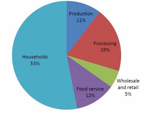 COMPOSIZIONE DELLO SPRECO IN EUROPA IN EUROPA 88 milioni di tonnellate di spreco alimentare all anno, equivalenti a