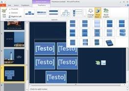 È possibile aggiungere o modificare elementi SmartArt e immagini, nonché inserire collegamenti ipertestuali. Per aggiungerli, passare alla scheda Inserisci.