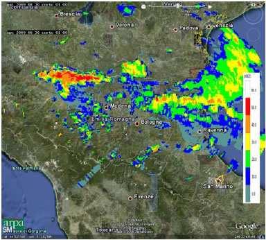 Particolarmente intense anche le celle temporalesche che si sono sviluppate in Romagna, tra Martorano e Vergiano e la cella temporalesca isolata, nella bassa pianura Parmense, nel territorio