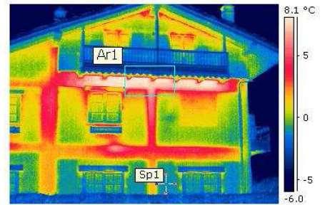 Analisi Termografia di due edifici: A -Edifico A