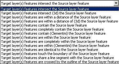 selezione oggetti: per posizione metodo da utilizzare (come per la selezione per attributo) scelta dei layer sui quali si