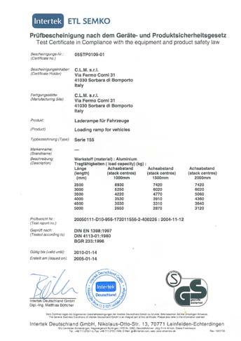 CERTIFIED SAFETY Sicurezza certificata Corporate certification Certificazione aziendale All international processing and control procedures have been certified by TUV Rheinland Italia.