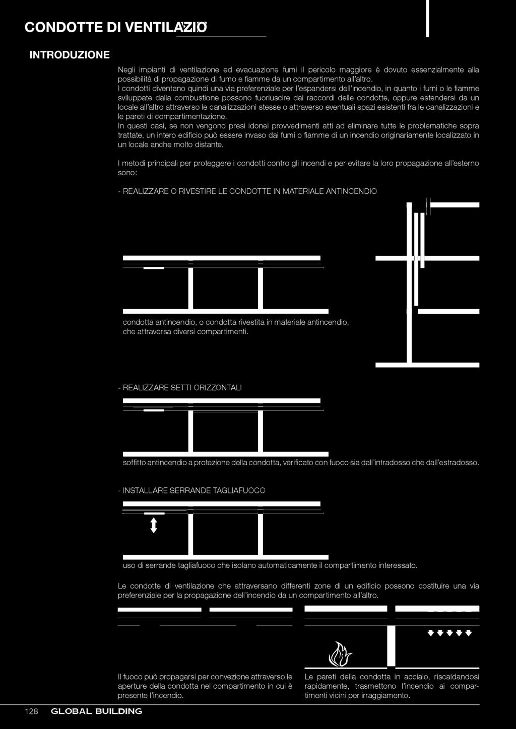 I condotti diventano quindi una via preferenziale per l espandersi dell incendio, in quanto i fumi o le fiamme sviluppate dalla combustione possono