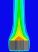 PERFORMANCE TERMICHE/THERMAL PERFORMANCES DISSIPATORE IN ARIA LIBERA/OPEN AIR HEAT SINK POSIZIONE DI LAVORO DISSIPATORE Dissipatore posizionato con sorgente luminosa rivolta verso il basso.