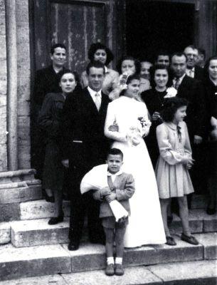 a cura della Confraternita i Sentieri della Memoria 1950 - Matrimonio di Dino e Elia, sabato 21 ottobre Gli sposi: Dino Barbi detto il Tappino perché il più piccolo della famiglia Elia Giannasi