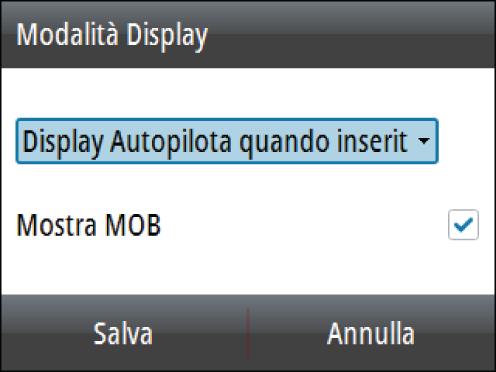 Modalità Display L'unità IS42 può essere impostata come solo display strumenti, come solo display autopilota o come una combinazione di queste due modalità display.