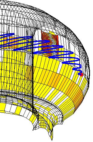 Single particle motion in torus The single particle motion in a tokamak can be very complicated: