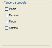 Spss: Media con Frequenze... Dopo aver scelto le variabili, click-are su Statistiche.