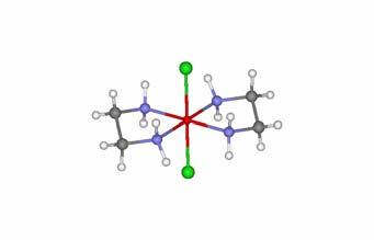 Trans-diclorobis(etilenediamina)cobalto(III) cloruro In un becher da 250 ml si prepara un soluzione di 8 gr di cloruro di cobalto esaidrato in 25 ml di acqua; si aggiungono 30 gr di soluzione al 10%