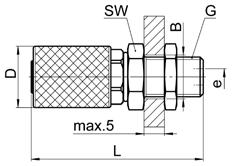 Schnellkupplungen Inox Kuppler codiert in Schottausführung mit SERTO-Anschluss mit Ventil Innesto femmina a passaparatia codificato con attacco SERTO con valvola Panel mount coupler coded with SERTO