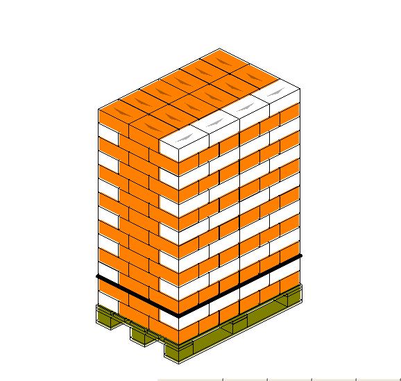 PALLETTIZZAZIONE PALLETIZATION Tipo Cartoni per strato Strati per pallet Cartoni per pallet Peso netto pallet Altezza del pallet Type Cartons per layer Layers per pallet Cartons per pallet Pallet net