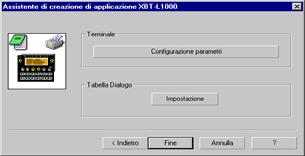 3. Utilizzo del software XBT L100 La finestra è divisa in due parti: - la parte "Lingua predefinita" composta da: - un'area di visualizzazione contenente la lingua predefinita - un tasto "Modifica"