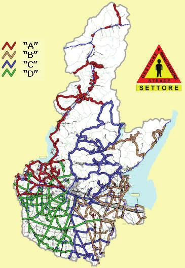 5.3.4.2 FASE DI EMERGENZA I settori operativi primariamente coinvolti nella risposta all emergenza sono: Protezione Civile, Manutenzione Strade (Area Tecnica) e Polizia Provinciale.