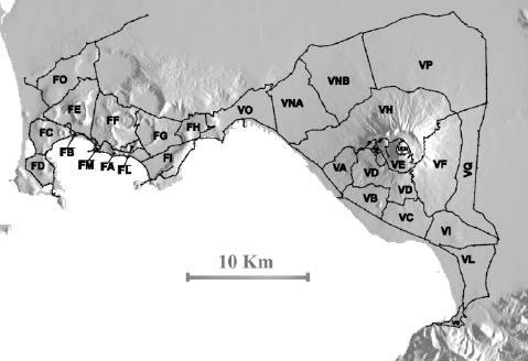 LIVELLAZIONE La rete di livellazione attualmente operante racchiude un area di circa 400 kmq sulla parte continentale dell area napoletana, mentre nella parte insulare, Isola d Ischia, un area di