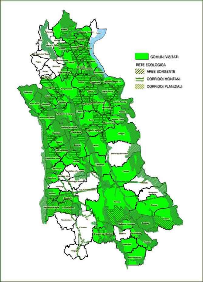 Cartografia della Provincia di Novara con l