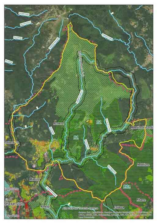 SCHEDA - 3 1/2 COMUNE DI ARMENO 31,52 Km² 2.167 abit. Aree Sorgenti 6 7/8 Corridoi C1 C2 Varchi PRGC 1991 - var. gen. 1996 - adeg.