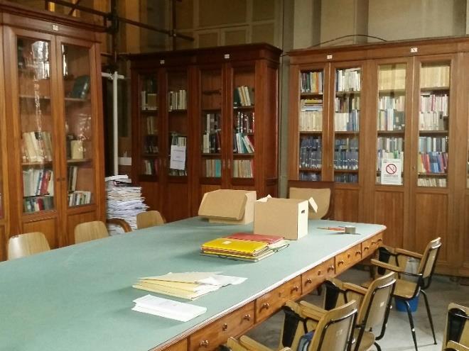 Il patrimonio bibliografico trasferito presso la Biblioteca Lercari Collocato in librerie lignee occupanti due sale dell ex Ospedale psichiatrico, il patrimonio bibliografico ammontava a circa 4.