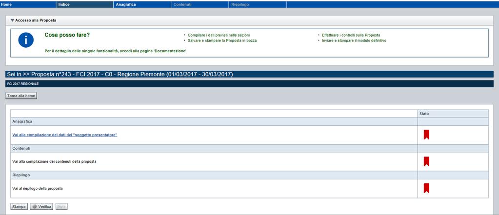 4. Indice L accesso è possibile: dalla pagina Home, selezionando l icona modifica in corrispondenza di una domanda presente nell elenco dei risultati della ricerca; dalla pagina Home, premendo il