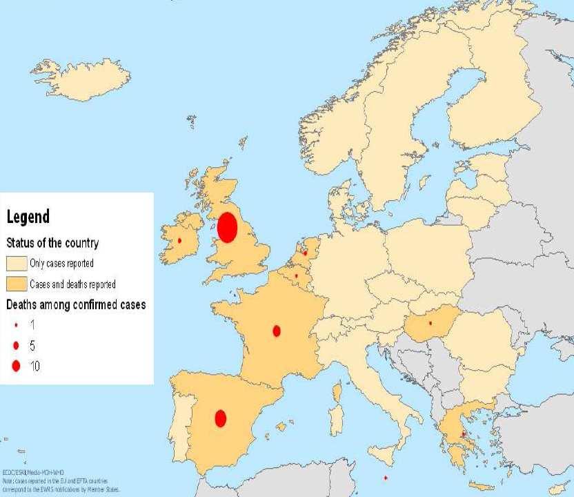 Stima dell impatto della pandemia: nella tabella seguente viene stimate la pandemia influenzale nei 27 Paesi dell Unione Europea (considerando 5 milioni di residenti).