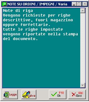 AD HOC WINDOWS MODULO ORDINI Magazzino Fig. 2.12 - Note di riga Unita di Misura Quantità Prezzo Sconti Codice magazzino nel quale verrà movimentato l articolo della riga.