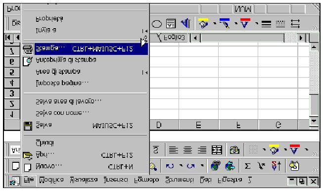 Stampare parte di un foglio di lavoro 1. Fare clic sul menu File, poi su Imposta pagina. 2.