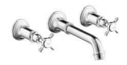 monoforo a 2 maniglie per bidet, con maniglie a croce # 16520, -000, -820 Corpo