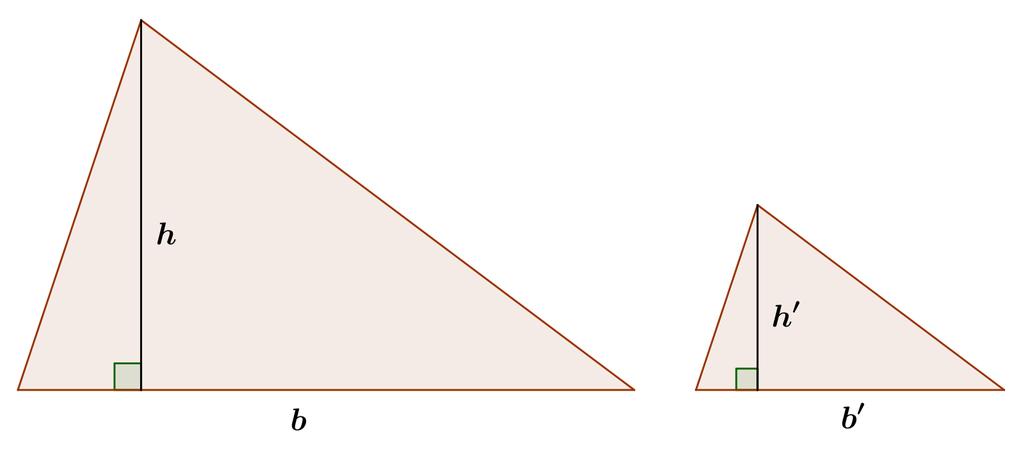 SCHEDA Proprietà dei triangoli simili 1) In due triangoli simili le basi stanno tra loro come le rispettive altezze.