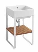 Ceramic washbasin whit metal structure Caratteristiche: Lavabo in ceramica