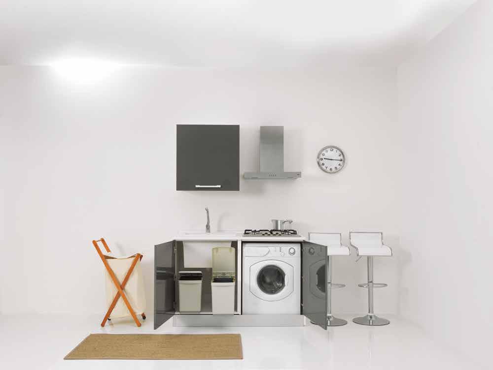 progetto SMART KITCHEN + LAUNDRY Lo spazio non è mai abbastanza, per cui sfruttiamolo al meglio.