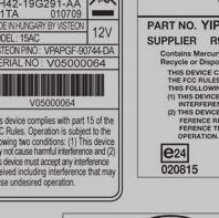 La designazione costituisce la garanzia dell utente della conformità con le specifiche applicabili ili per quanto riguarda la compatibilità elettromagnetica dell unità.