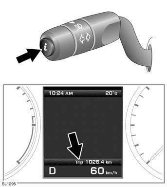 Modulo informazioni guidatore COMPUTER DI BORDO Esercitando una breve pressione (per 1 secondo o meno) o una serie di brevi pressioni sul tasto i si passa a un altra schermata del display del