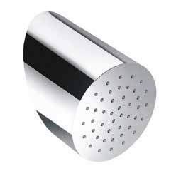 HARMONY Tondo GLOSSY or BRUSHED Wall mounted design shower head in stainless steel, Mod HARMONY - Round 153