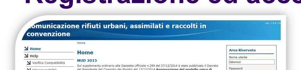 it, dei dati relativi alla raccolta e al conferimento di rifiuti urbani, assimilabili e raccolti in convenzione,