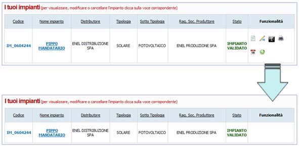 Pag. 25 Figura 25 Griglia impianto senza mandato e con mandato L impianto continuerà normalmente il suo processo di qualificazione al mercato con il. 6.