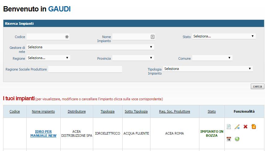 Pag. 23 Figura 17 Valida impianto Il sistema effettua dei controlli formali sui dati e se i controlli sono positivi l'impianto viene validato ed è possibile scaricare