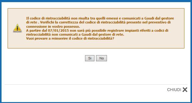 Pag. 9 Elenco gestori della rete elettrica a cui l'impianto è connesso Vuoi inviare i dati dell impianto a GSE?