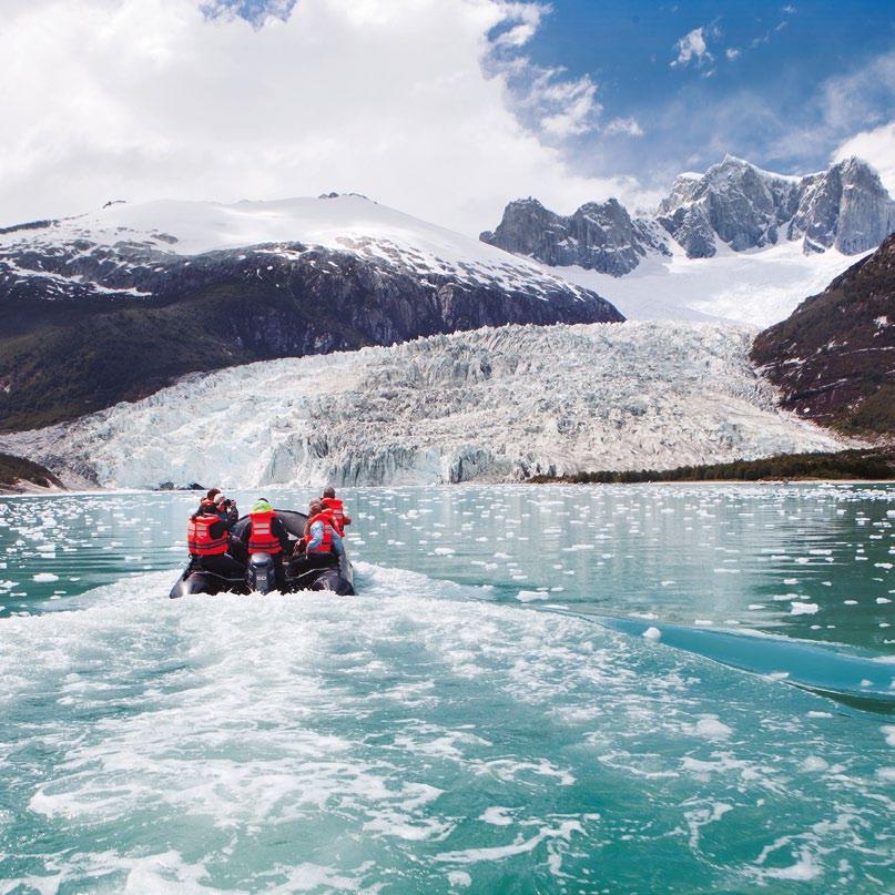 C E A N O P A C I F I C O Ghiacciaio Garibaldi Ghiacciaio Brooks Baia di Ainsworth C O RDIGL I E R A DI DARWI N Via dei Ghiacciai Ghiacciaio Pia Ushuaia CANALE BEAG L E Baia di Wulaia Esplora le