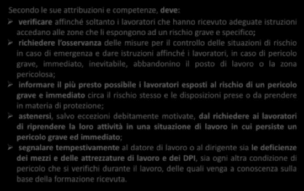 I SOGGETTI DEL SISTEMA AZIENDALE PER LA SICUREZZA IL PREPOSTO (Art.