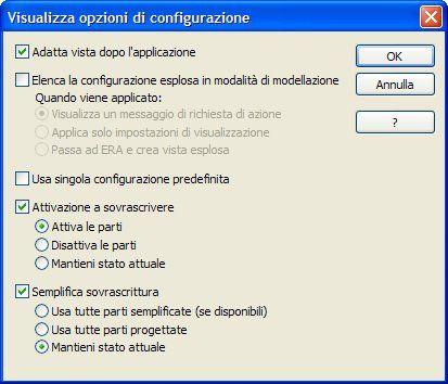 C Attività: Utilizzo delle configurazioni nell assieme Modifica delle configurazioni Nell assieme sono presenti diverse configurazioni. Verrà modificata una configurazione per osservare il risultato.