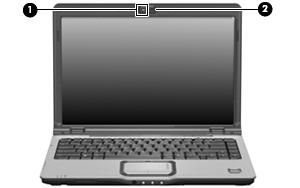 Utilizzo della webcam (solo in determinati modelli) Determinati modelli di computer sono forniti di una webcam integrata, situata nella parte superiore del display.